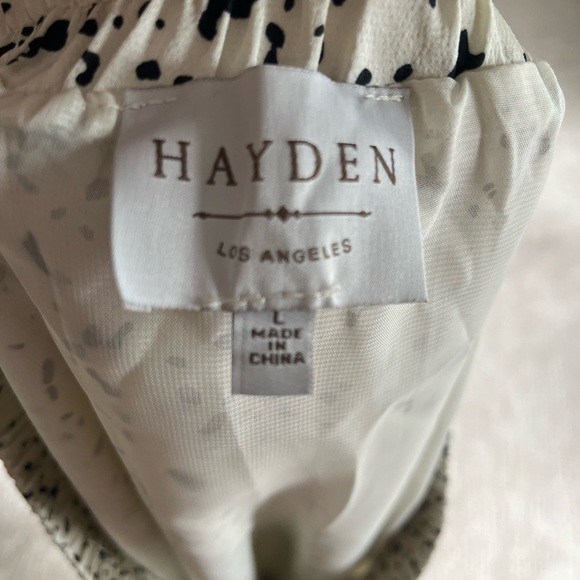 Hayden Cream Midi Skirt with Black Dots - Picture 3 of 3